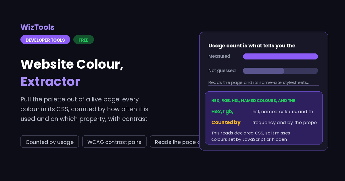 Free Online Website Colour Extractor from Any Page