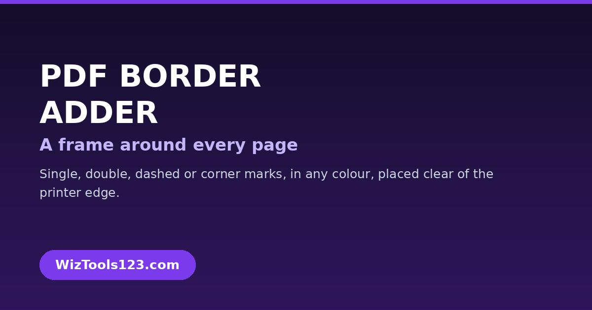 Free Online PDF Border Adder, Draw a Frame Around Every Page