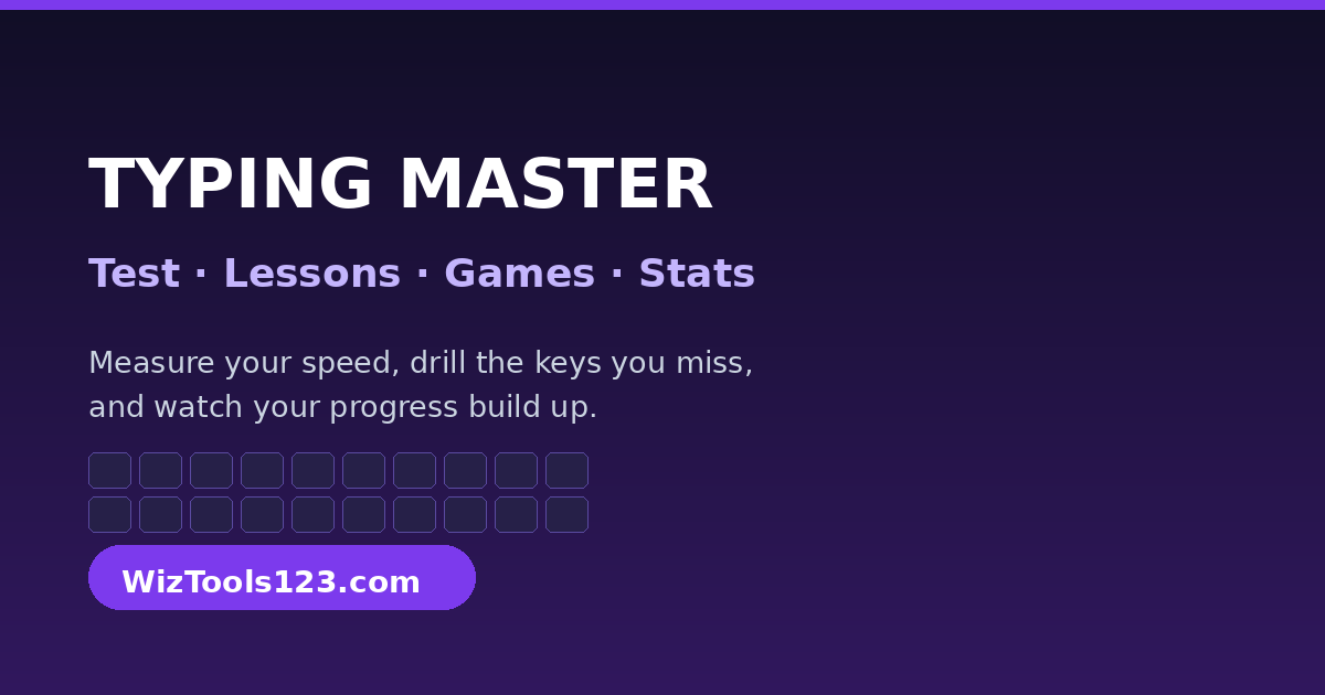 Free Online Typing Master, WPM Speed Test, Accuracy & Practice