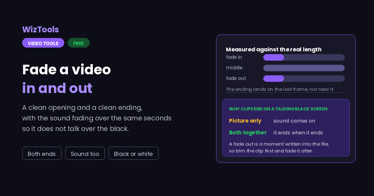 Free Online Video Fade In and Fade Out Maker